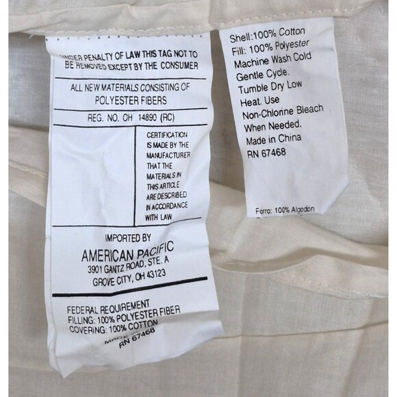 VTG Patchwork Quilted Angel American Pacific Standard Pillow Sham Boho Country - Picture 8 of 8